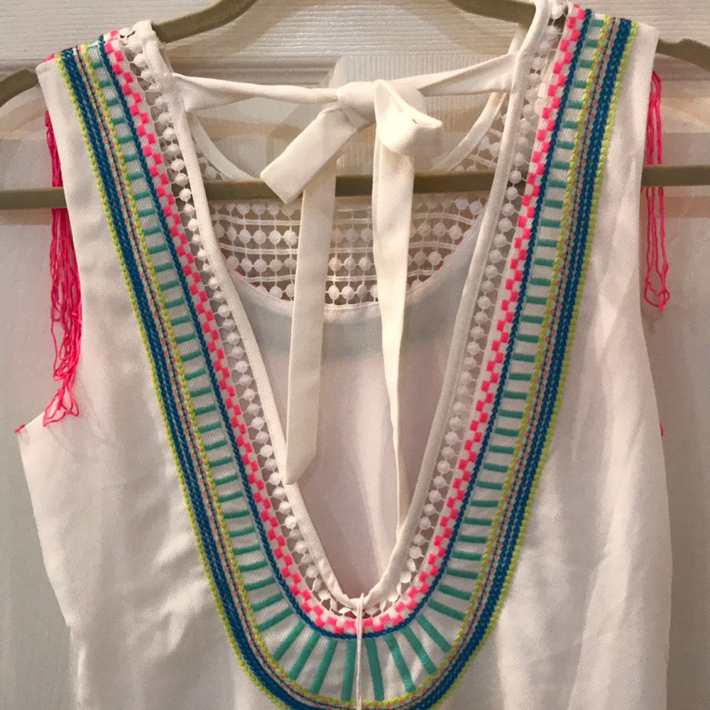 NWT Lulumari Fringe Shift Dress - Picture 6 of 8